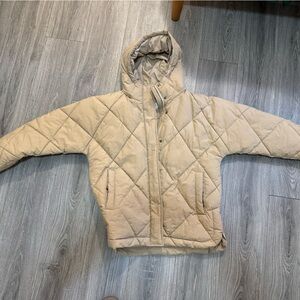 Madewell Beige Quilted Puffer Jacket